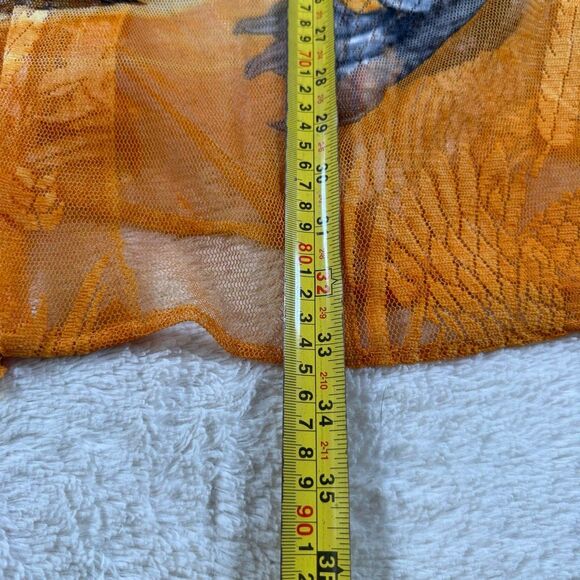 Vintage Y2K Men’s Trust Tiger Eagle Mesh Button Up Shirt - Picture 3 of 5